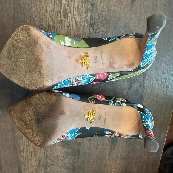 PRADA ST. RAMAGE CALZATURE DONNA NERO HEELS - Picture 4 of 16